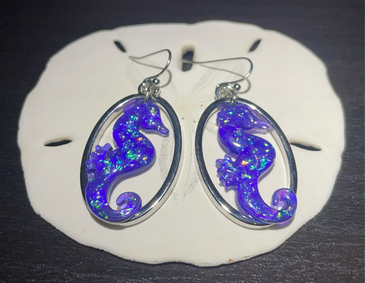 Purple Iridescent Seahorses